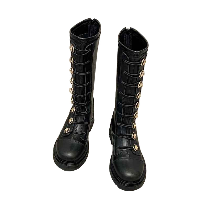 Girls' High Leather Boots