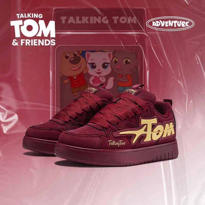 TALKING TOM | Suede Sports Board Shoes - Burgundy