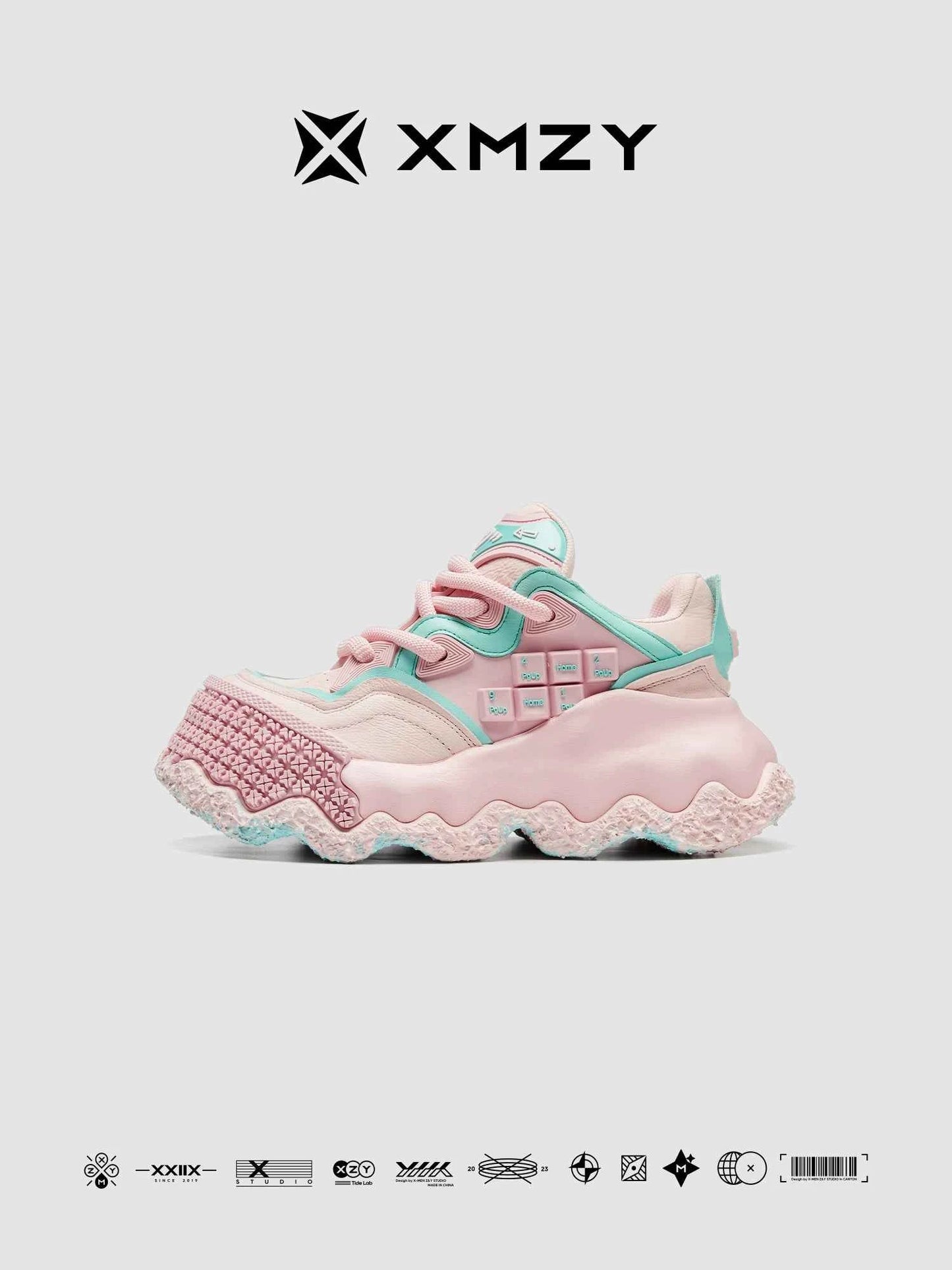 Stellar Nova - Chunky Sole Colorblock Sneakers-Blue