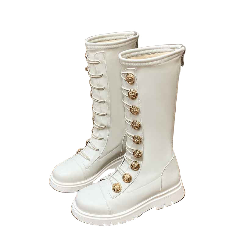 Girls' High Leather Boots