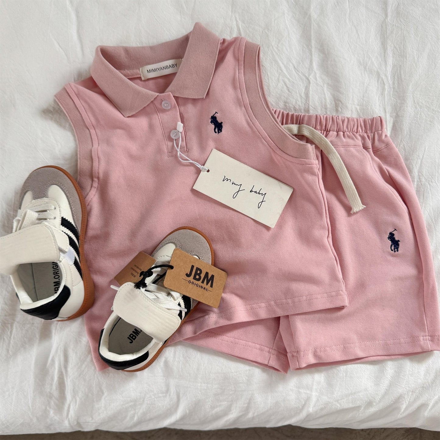 Girls and Boys Vest Polo Sports 2pcs Set