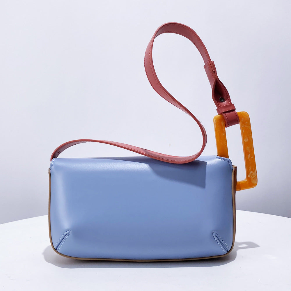 Women's Patchwork Color-Block Shoulder Bag