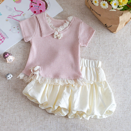Girls New Summer Two-piece Set