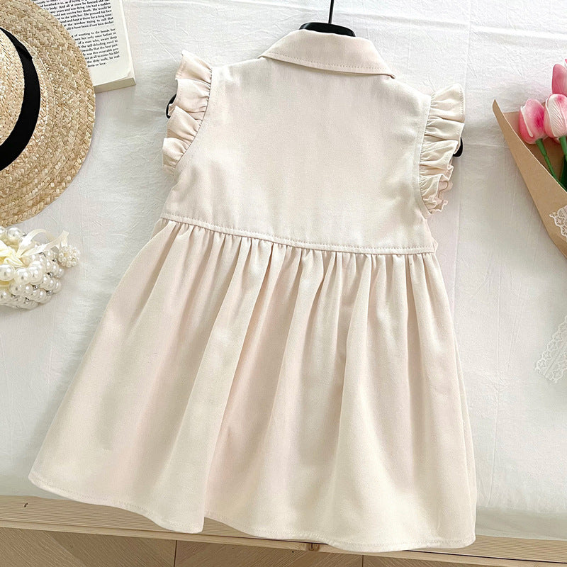 Girls Three-dimensional Flower Dress