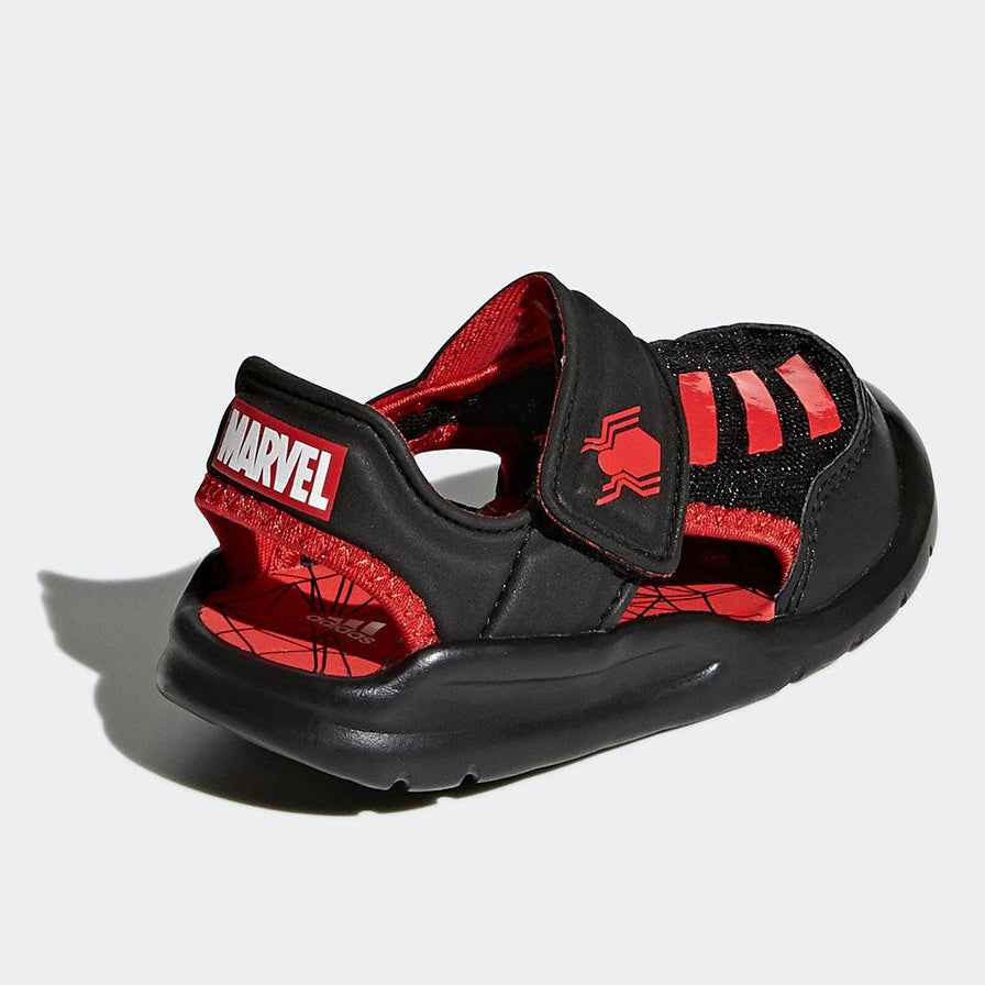 ADIDAS Fortaswim I Non-Slip Casual Black Red Sandals