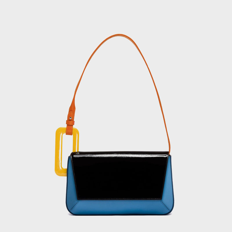 Women's Patchwork Color-Block Shoulder Bag