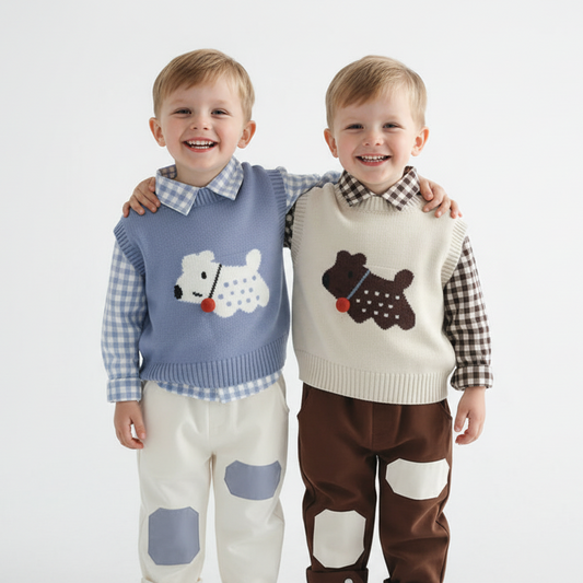 Boys Puppy Patch Outfit Set