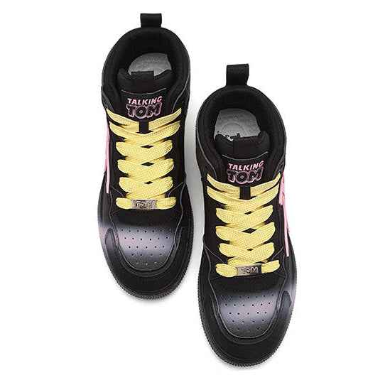 TALKING TOM | Sports High Top Board Shoes - Black/Pink