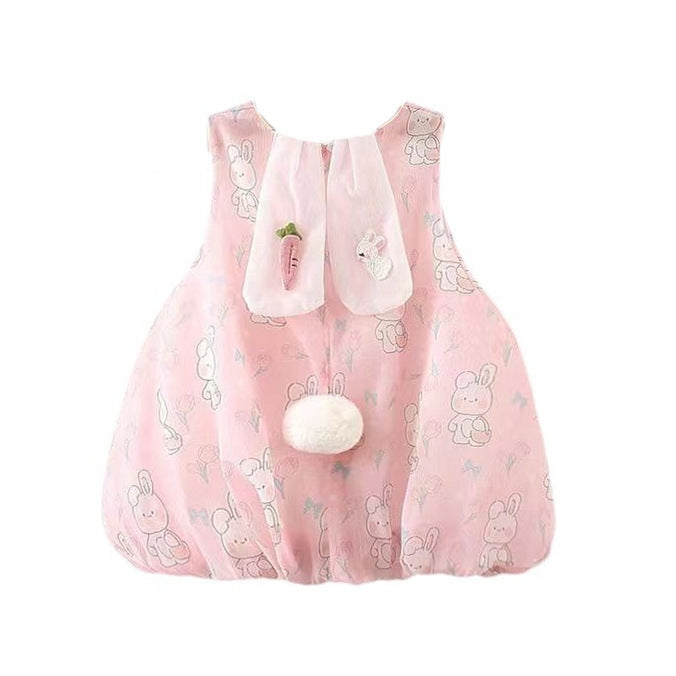 Girl's Bunny Dress Gauze Skirt 1-3Y