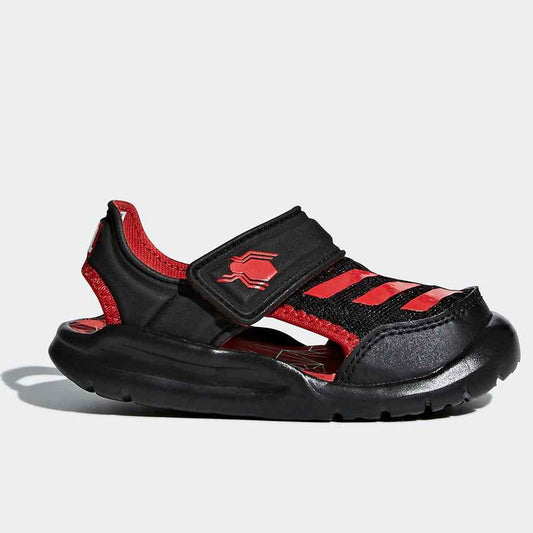 ADIDAS Fortaswim I Non-Slip Casual Black Red Sandals