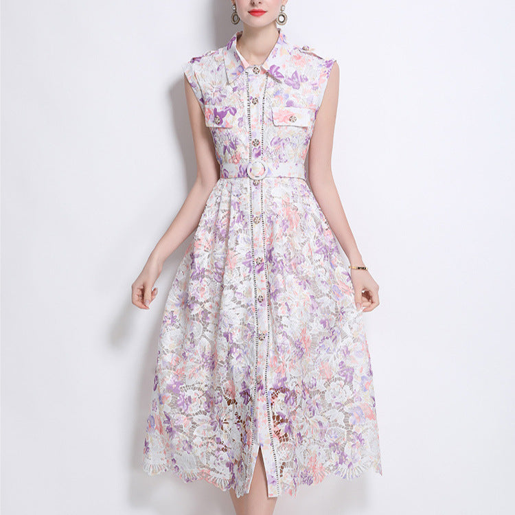 Women's Hollow Crochet Lace Dress