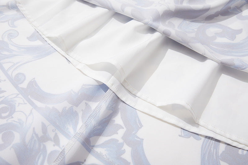 Thalassa Three-Dimensional Bandeau Suspender Top +Skirt 2Pcs Set