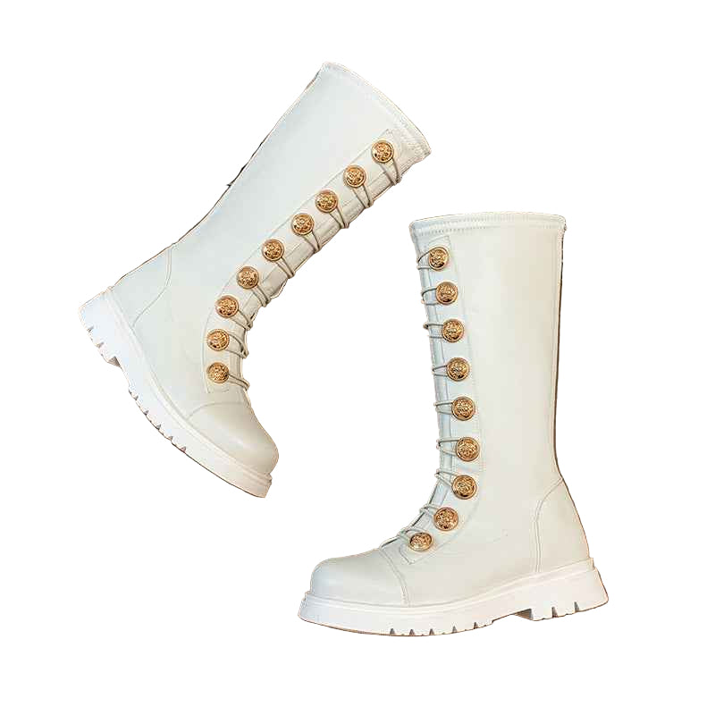 Girls' High Leather Boots