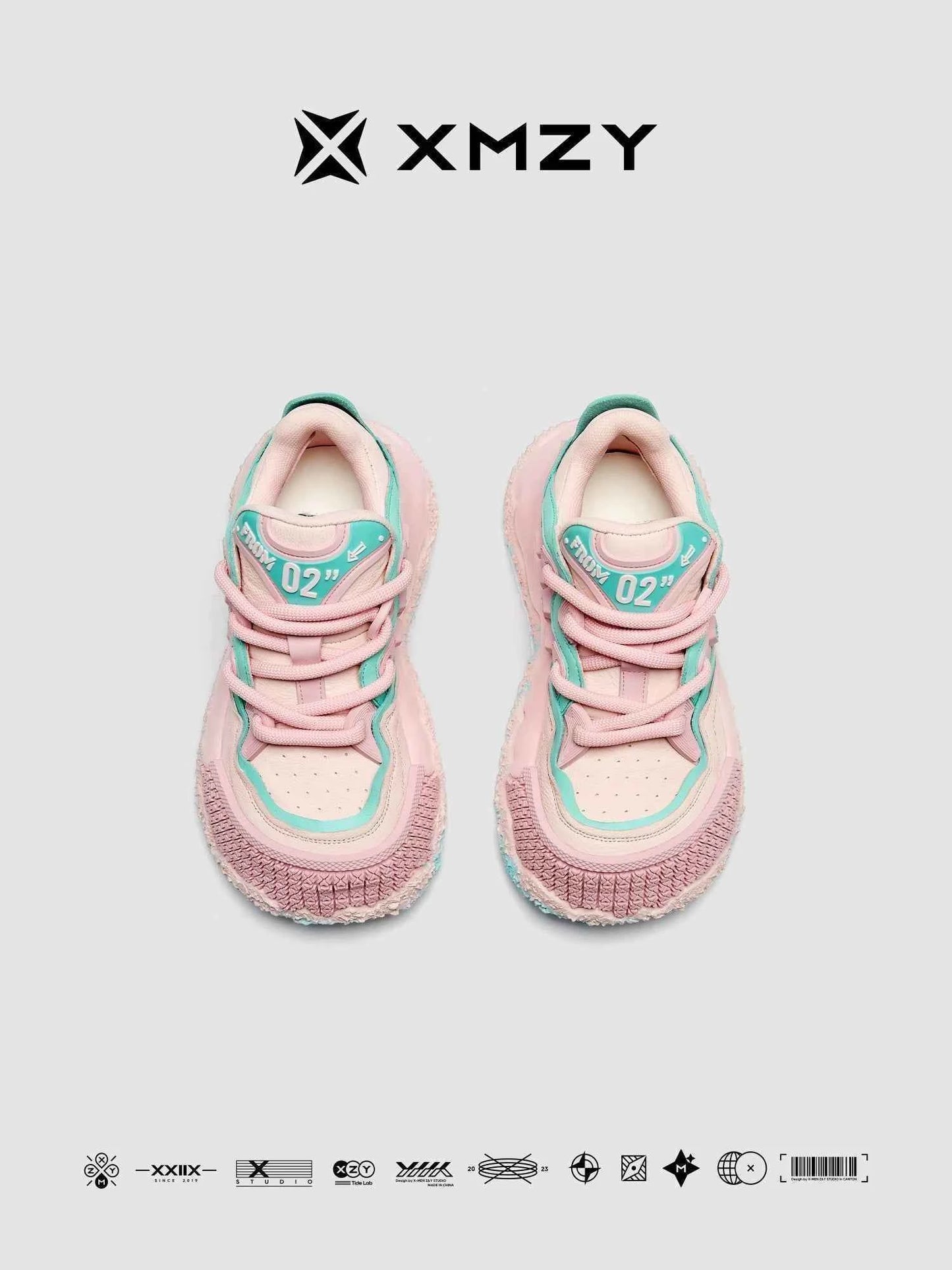 Stellar Nova - Chunky Sole Colorblock Sneakers-White