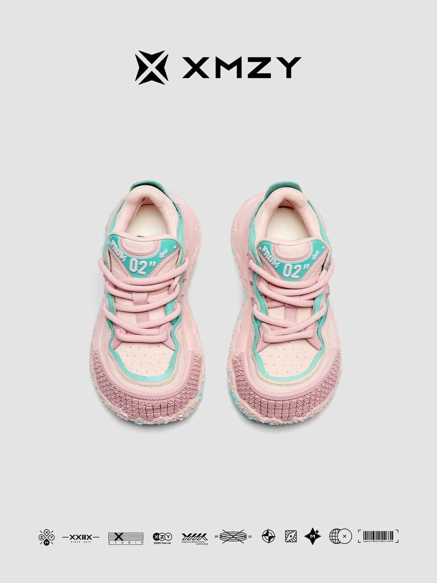 Stellar Nova - Chunky Sole Colorblock Sneakers-White