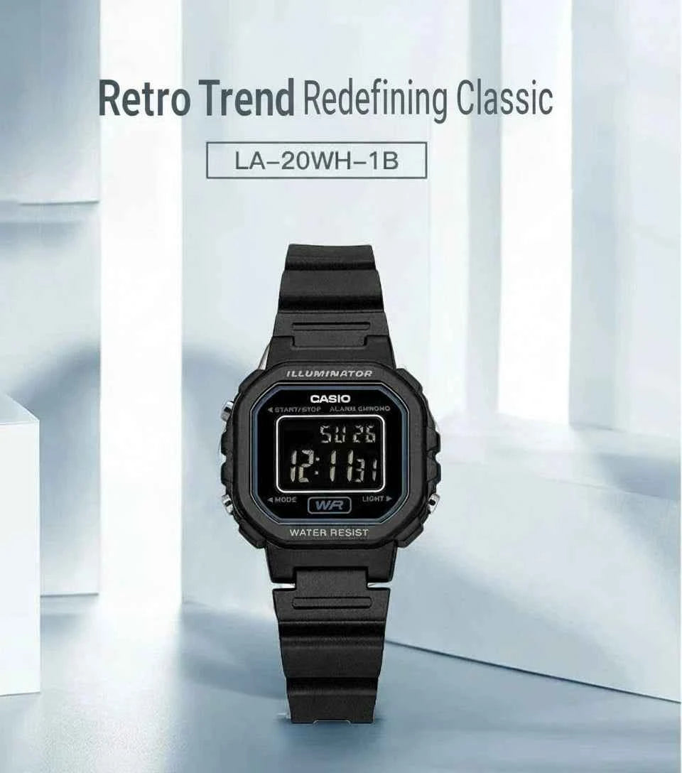 CASIO Block Movement Kids Digital Watch LA-20WH-1B