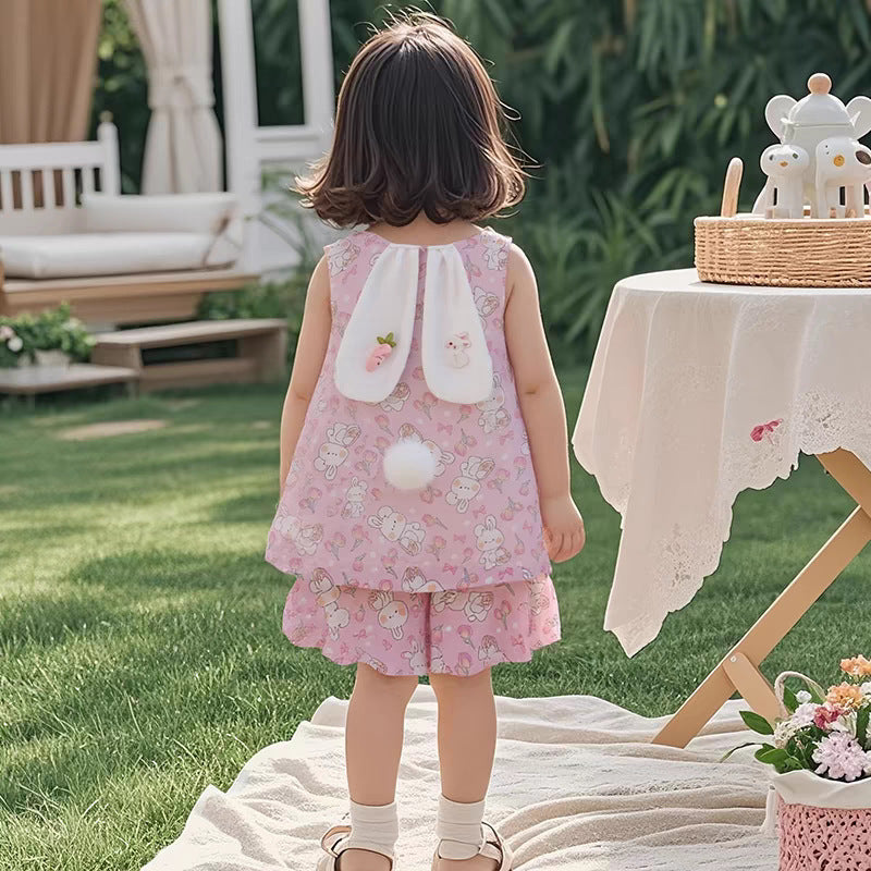 Girl's Bunny Dress Gauze Skirt 1-3Y