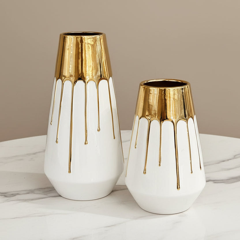 Home Decor Gilded Ceramic Vases