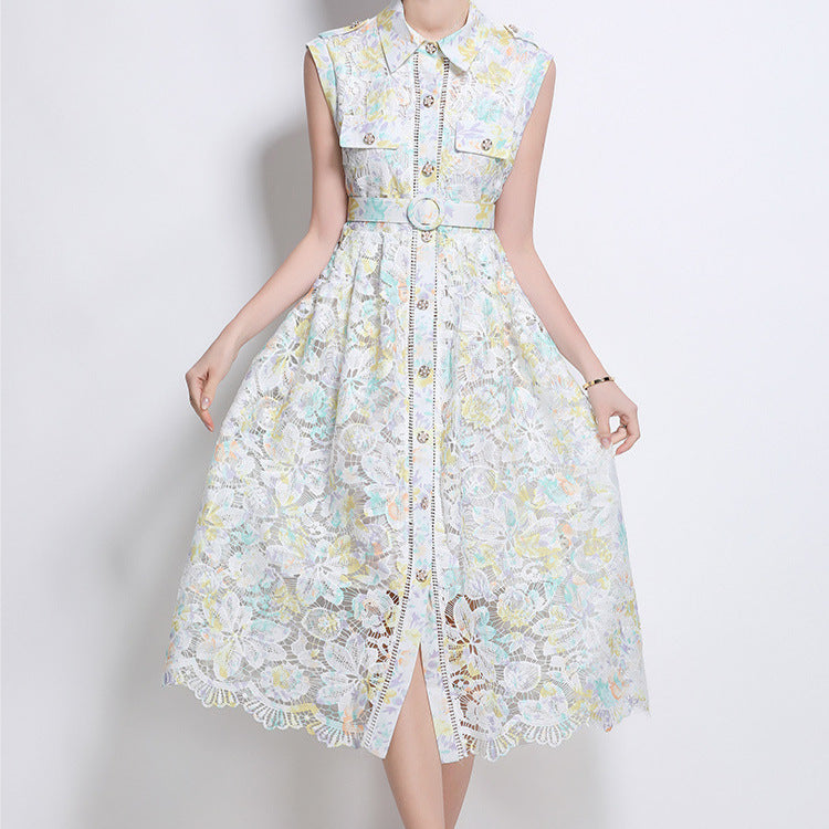 Women's Hollow Crochet Lace Dress