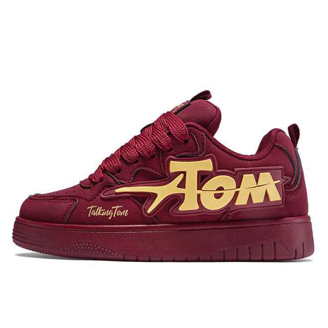 TALKING TOM | Suede Sports Board Shoes - Burgundy