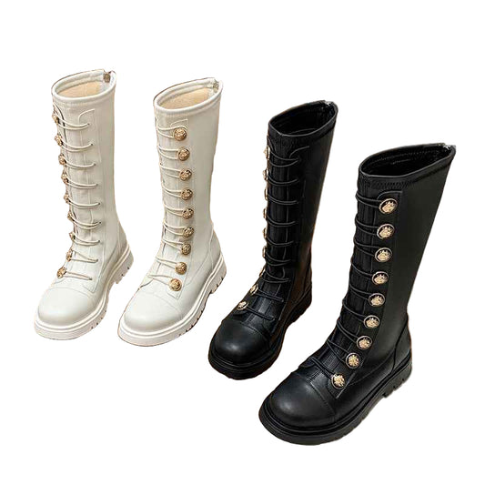 Girls' High Leather Boots