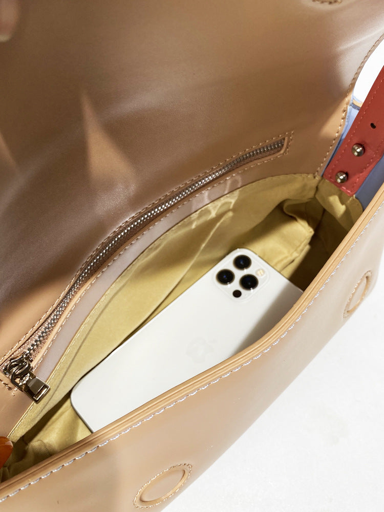 Women's Patchwork Color-Block Shoulder Bag