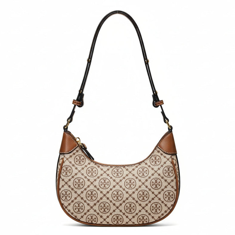 Tory Burch T Monogram Crescent Shoulder Bag