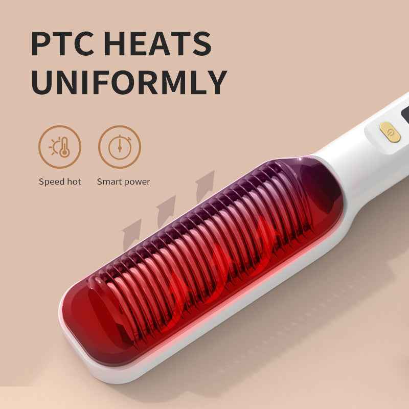 Pink Multifunctional Electric Hair Straightening Comb (Copy)