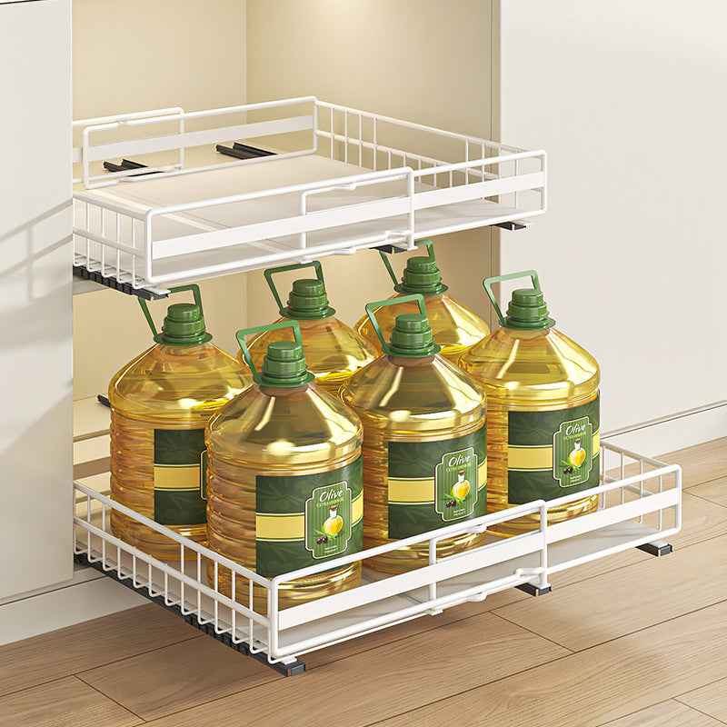 Cabinet pull-out basket pull-out shelf retractable lower sink drawer bottle and jar bowl basket pot cabinet kitchen storage