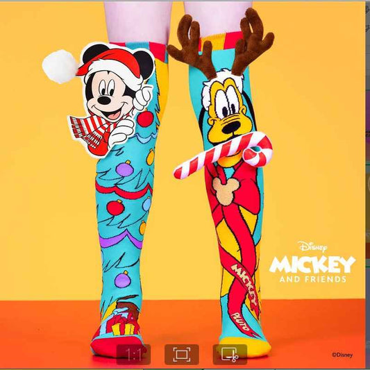 Mickey and Pluto Christmas Socks