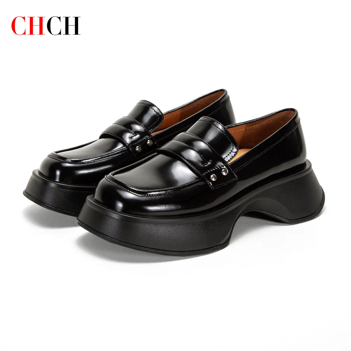 CH Leather Thick Soled Formal  Business Shoes