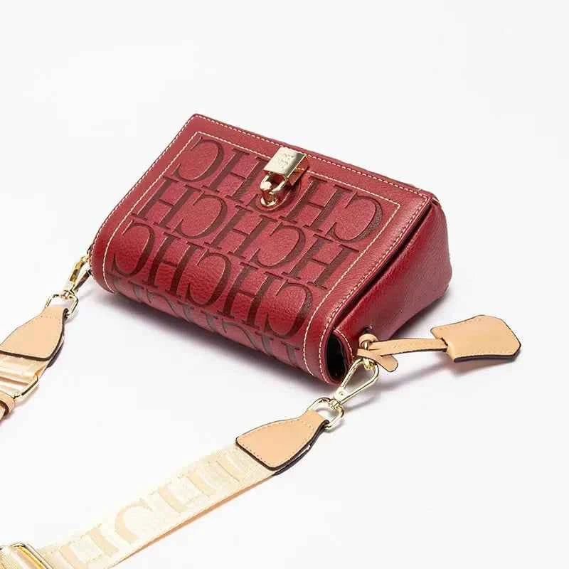 Fashion Solid Colour Printed Head Bag Design Women's Shoulder Bag Luxury Brand Model Metal Accessories Buckle Monogram Print