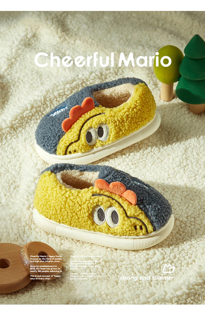 Cheerful Mario Children's Winter Cotton Warm Crocodile Shoes