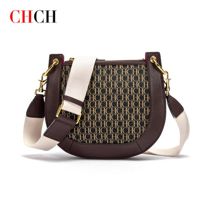 CH Saddle Splicing Design Single Shoulder Bag