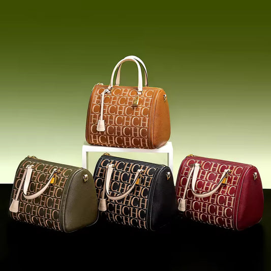 Large Capacity Business Commuter Women's Shoulder Bag Crossbody Bag Vintage Classic Letter Design Solid Color Women's Bag