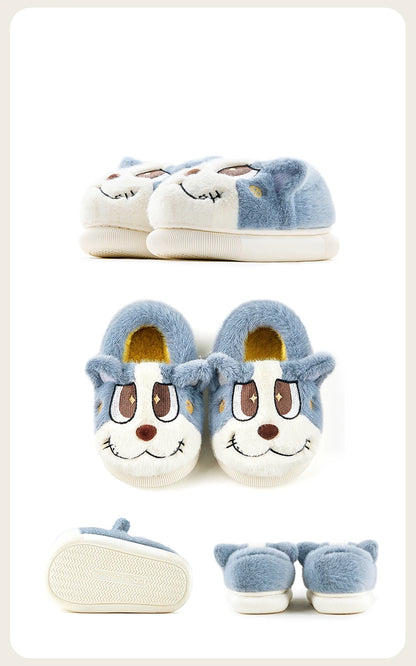 Cheerful Mario Winter  Cartoon Cotton Animals Shoes