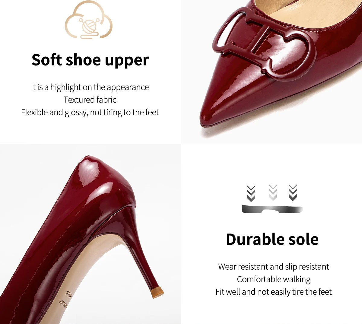 CH New Lacquer Leather Business/Formal High Heels Shoes