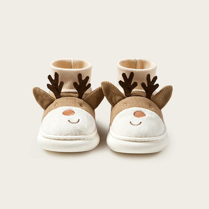 Cheerful Mario Winter Children's Cartoon Rudolph Shoes