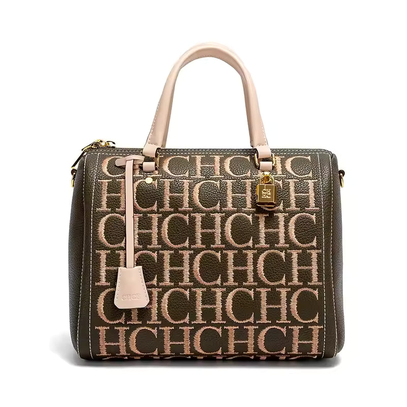 Large Capacity Business Commuter Women's Shoulder Bag Crossbody Bag Vintage Classic Letter Design Solid Color Women's Bag