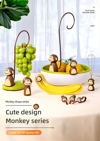 Joie Monkey Series - Banana hanger / Fruit Bowl / Timer / Measuring Spoon / Banana Holder / Clipsr