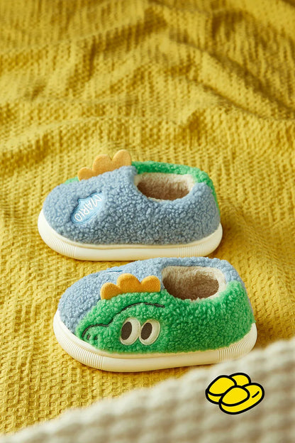 Cheerful Mario Children's Winter Cotton Warm Crocodile Shoes