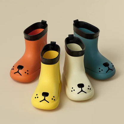 Cheerful Mario Rain Boots Shoes -Cute Puppy