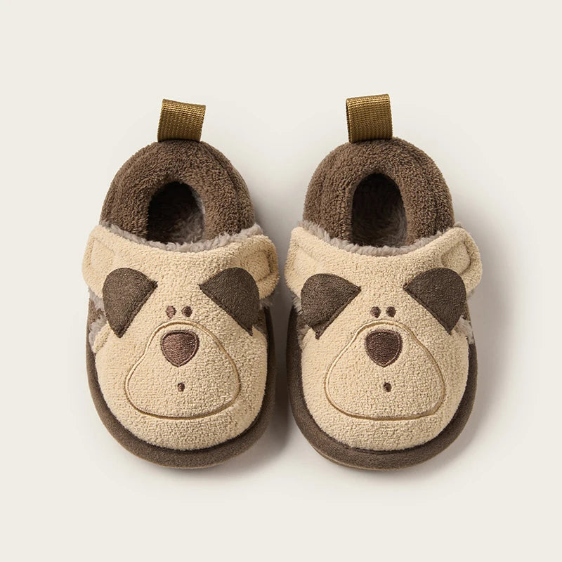 Cheerful Mario Winter Children's Cotton Animal Shoes