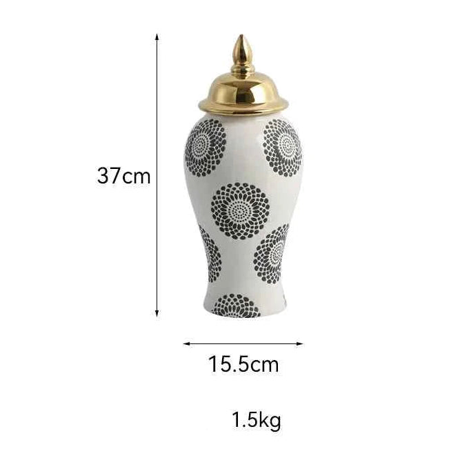 Luxury Ceramic Vase, Decorative Jar Ornament