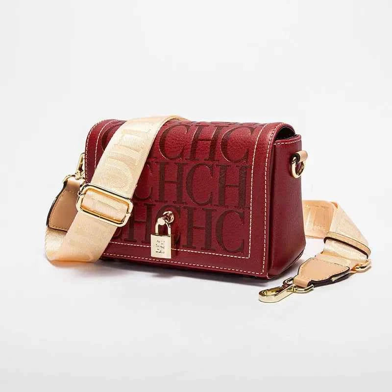 Fashion Solid Colour Printed Head Bag Design Women's Shoulder Bag Luxury Brand Model Metal Accessories Buckle Monogram Print