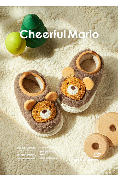 Cheerful Mario New Style Children Winter Cotton Warm Bunny Shoes