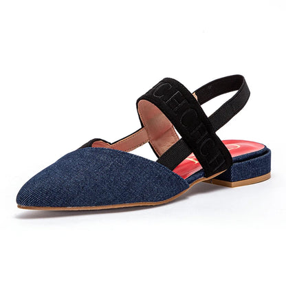 CH Basic Flat Cross Retro Flat Shoes