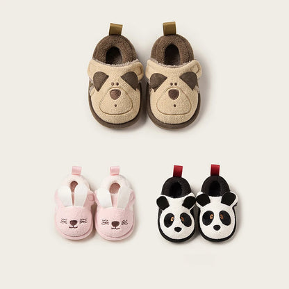 Cheerful Mario Winter Children's Cotton Animal Shoes