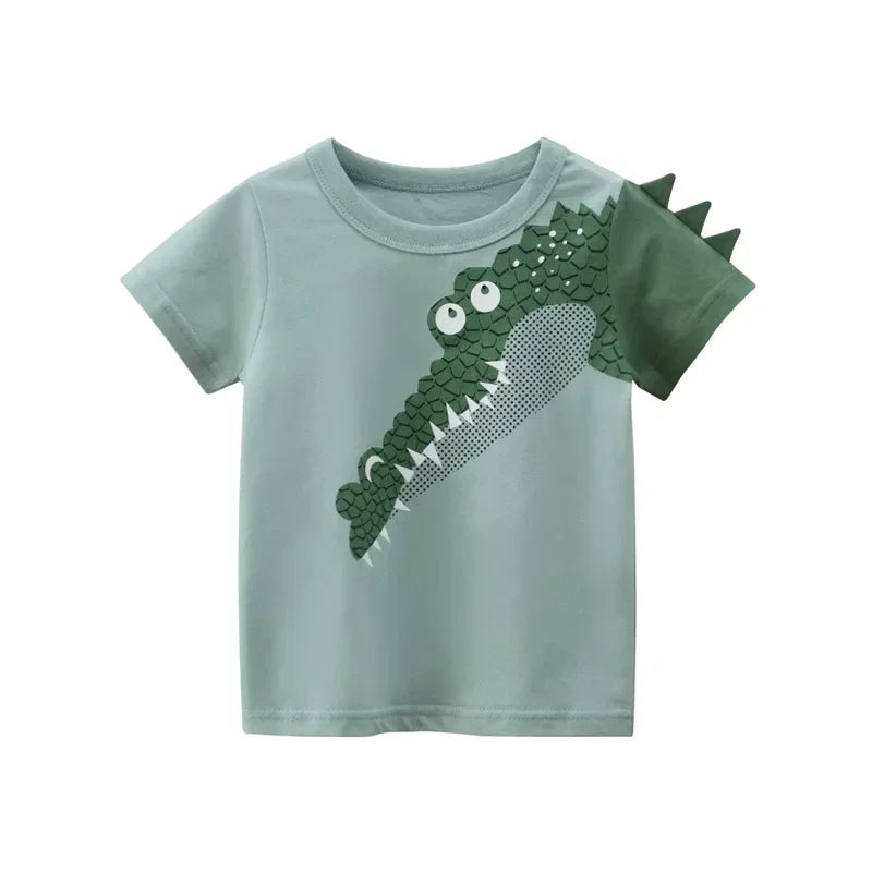 Summer Children 3D Animal Printing Tees