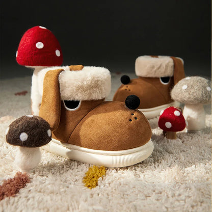 Cheerful Mario Winter Children's Cotton Doggy Shoes